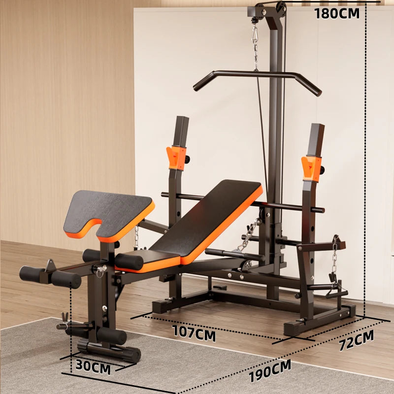 Dimensions of SANSHIKJ SSKJ-SU055 weight bench β 190x107x180 cm multifunctional fitness equipment