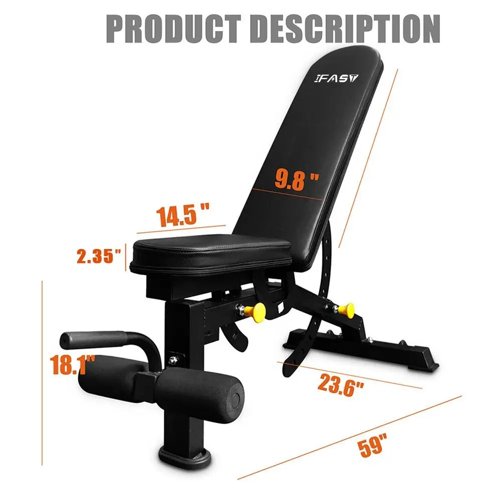 SpokenFitness Adjustable Weight Bench β Heavy-Duty 1000 LBS Capacity