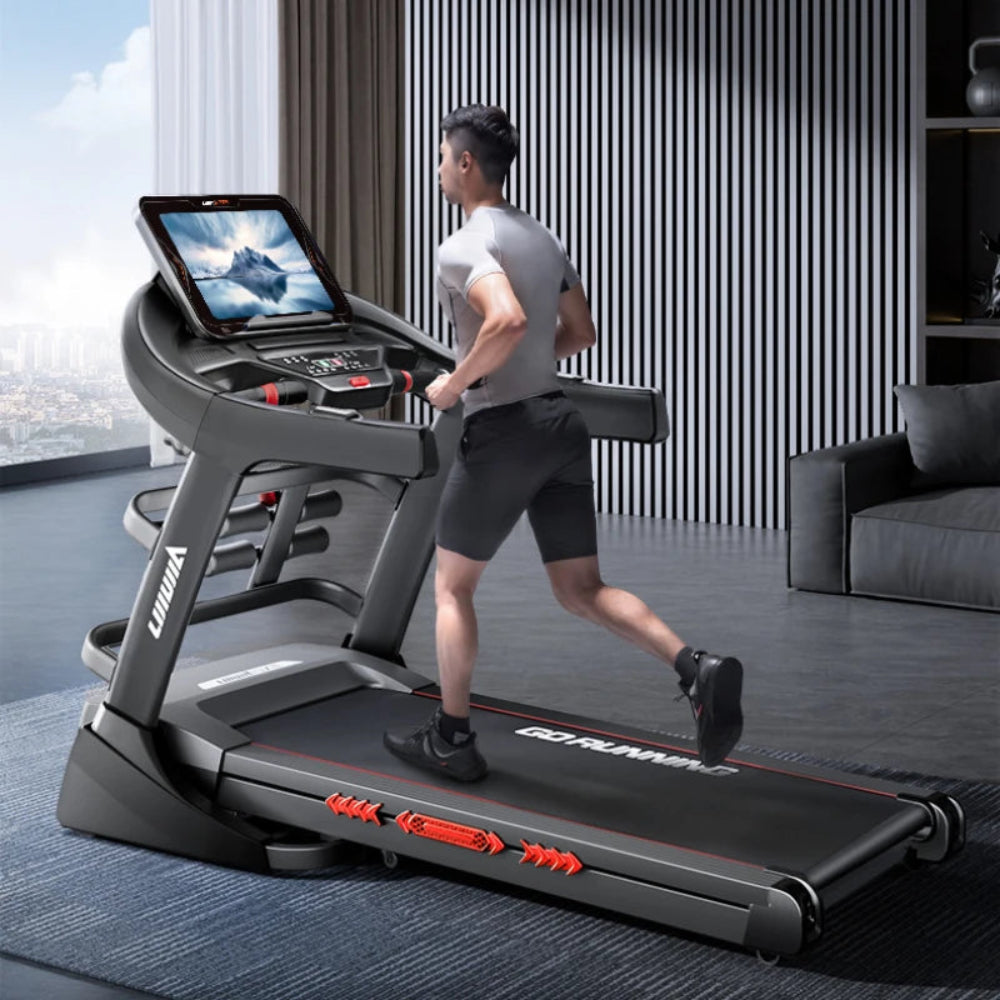 XMSJ 5HP Commercial Folding Treadmill β Auto Incline, 15.6β Touchscreen, Heart Rate & MP3 | Home & Gym Use