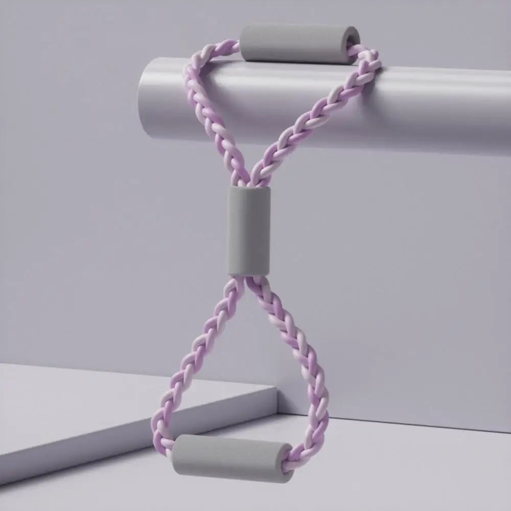 Resistance band with braided design on a white background