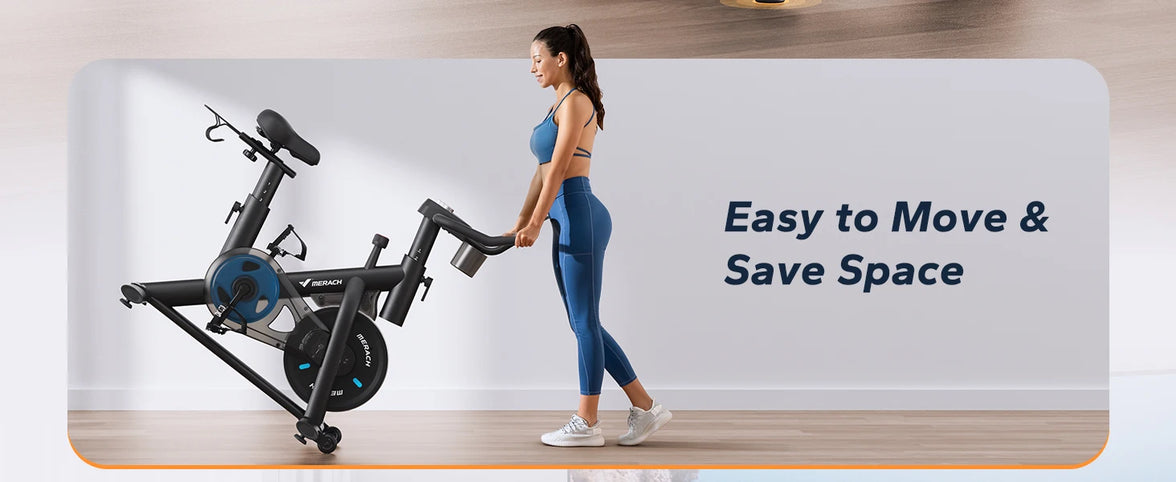 MERACH Magnetic Resistance Exercise Bike - S26B2 | Adjustable Seat & Resistance for Home Gym Workouts