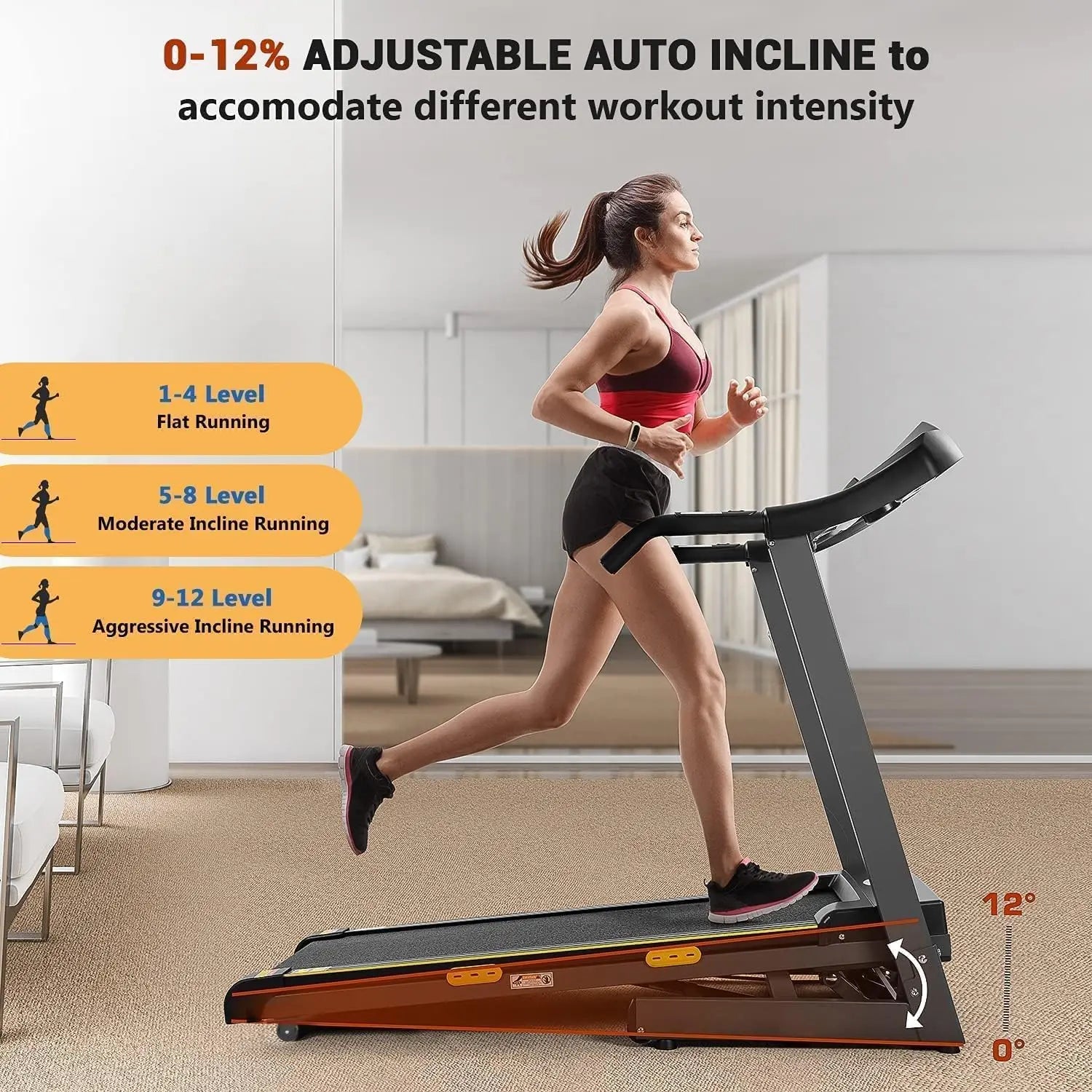 SPOKENFITNESS 1002 Folding Treadmill – Compact, Quiet &amp; Powerful