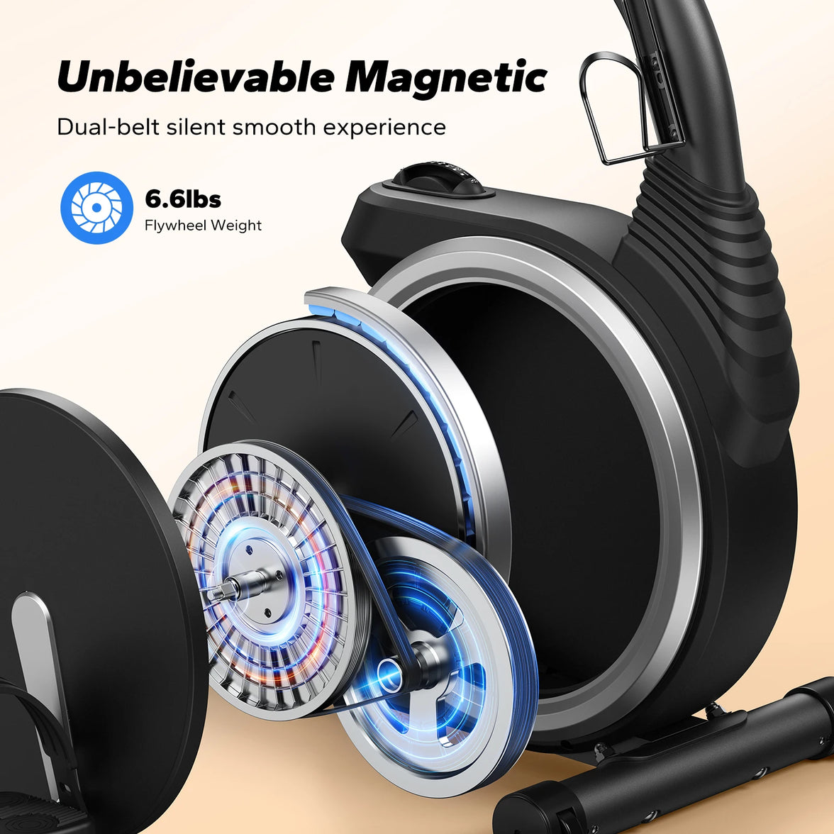 MERACH S19B1 magnetic indoor cycling bike black