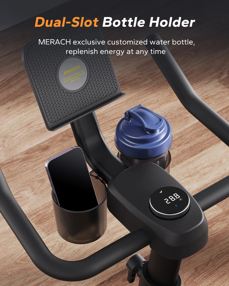 MERACH Magnetic Resistance Exercise Bike - S26B2 | Adjustable Seat & Resistance for Home Gym Workouts