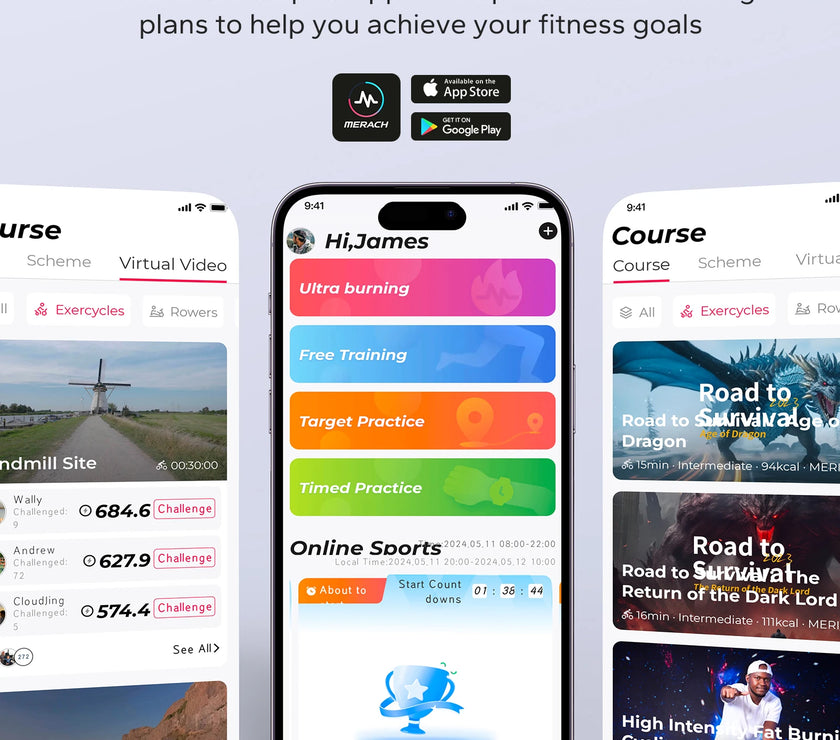 MERACH Magnetic Resistance Exercise Bike - S26B2 | Adjustable Seat & Resistance for Home Gym Workouts