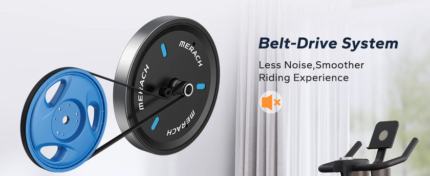 MERACH Magnetic Resistance Exercise Bike - S26B2 | Adjustable Seat & Resistance for Home Gym Workouts