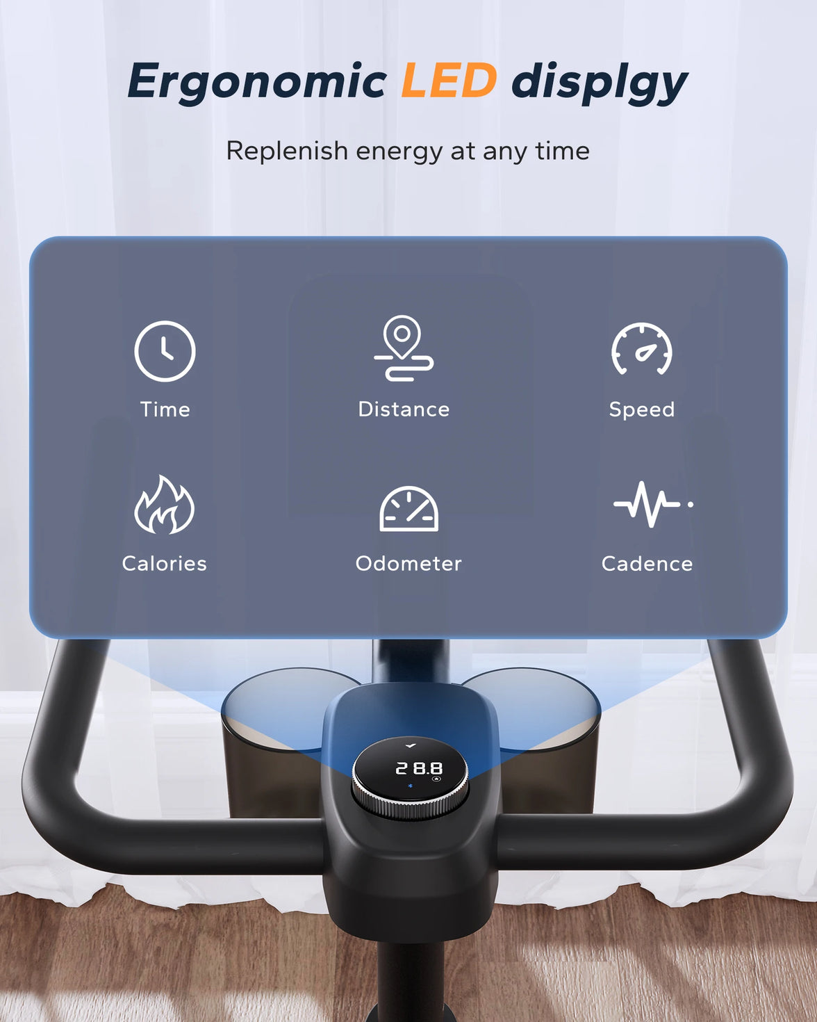 MERACH Magnetic Resistance Exercise Bike - S26B2 | Adjustable Seat & Resistance for Home Gym Workouts