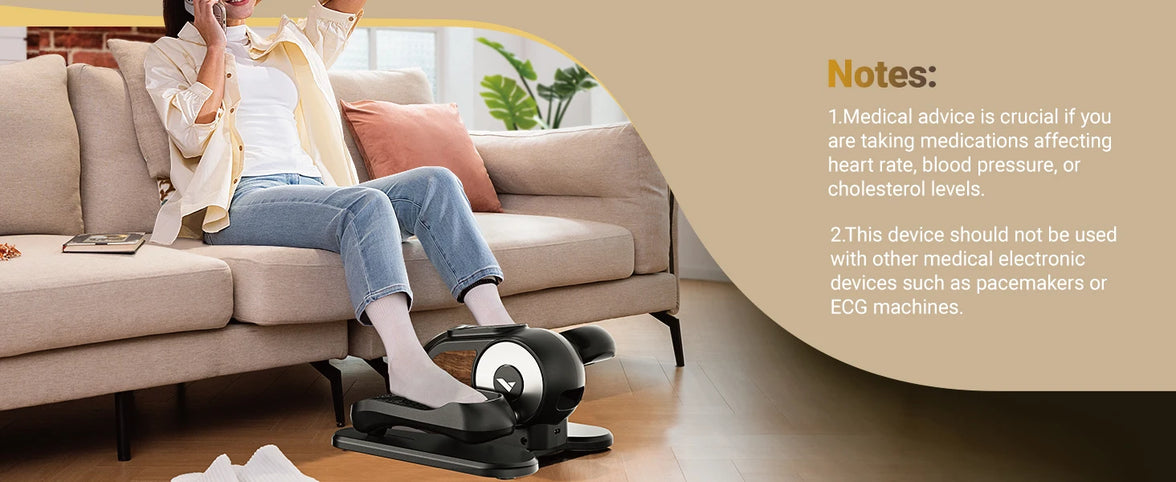 MERACH Under Desk Elliptical Leg Exerciser Electric for Seniors Remote Control&Adjustable Speeds Portable Seated Pedal Exerciser