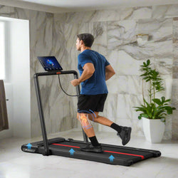 man training in the bathroom