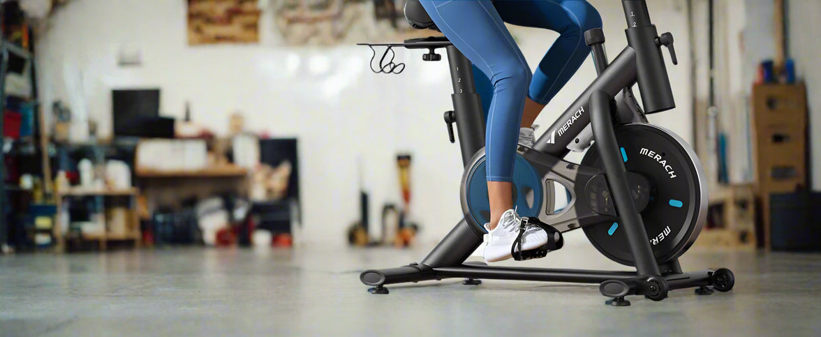 woman working out in the garage