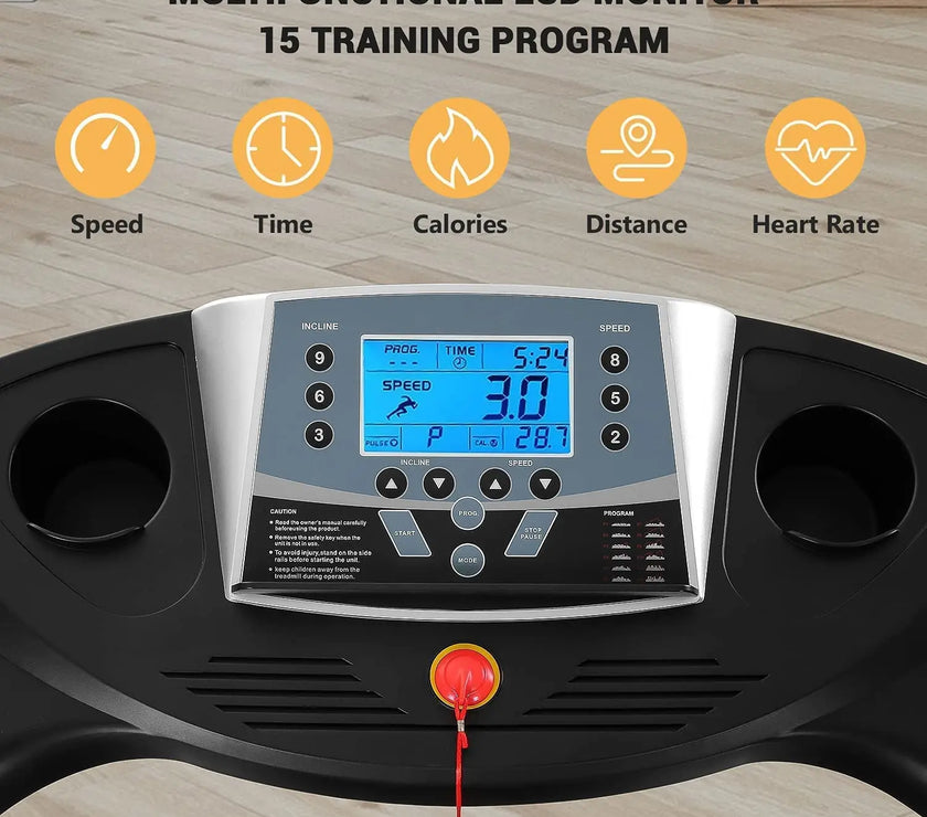 SPOKENFITNESS 1002 Folding Treadmill – Compact, Quiet &amp; Powerful