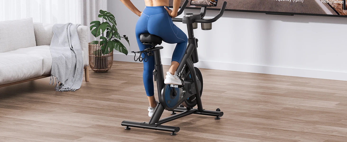 MERACH Magnetic Resistance Exercise Bike - S26B2 | Adjustable Seat & Resistance for Home Gym Workouts