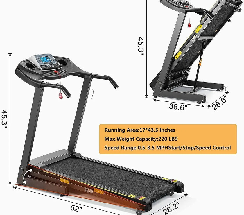 SPOKENFITNESS 1002 Folding Treadmill – Compact, Quiet &amp; Powerful