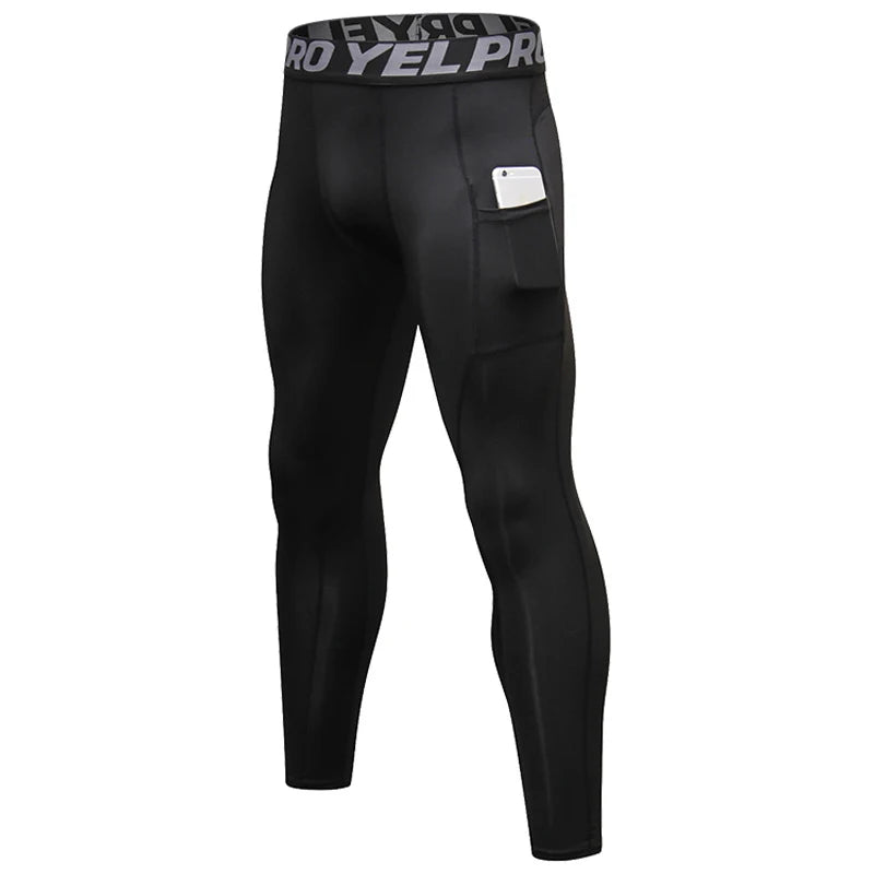 KHADGAR Compression Tights in black – breathable and quick-dry athletic leggings