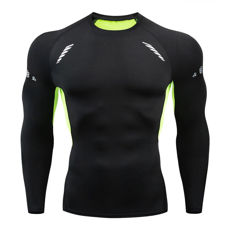 Athlete training in men’s gym compression shirt – true-to-size fit