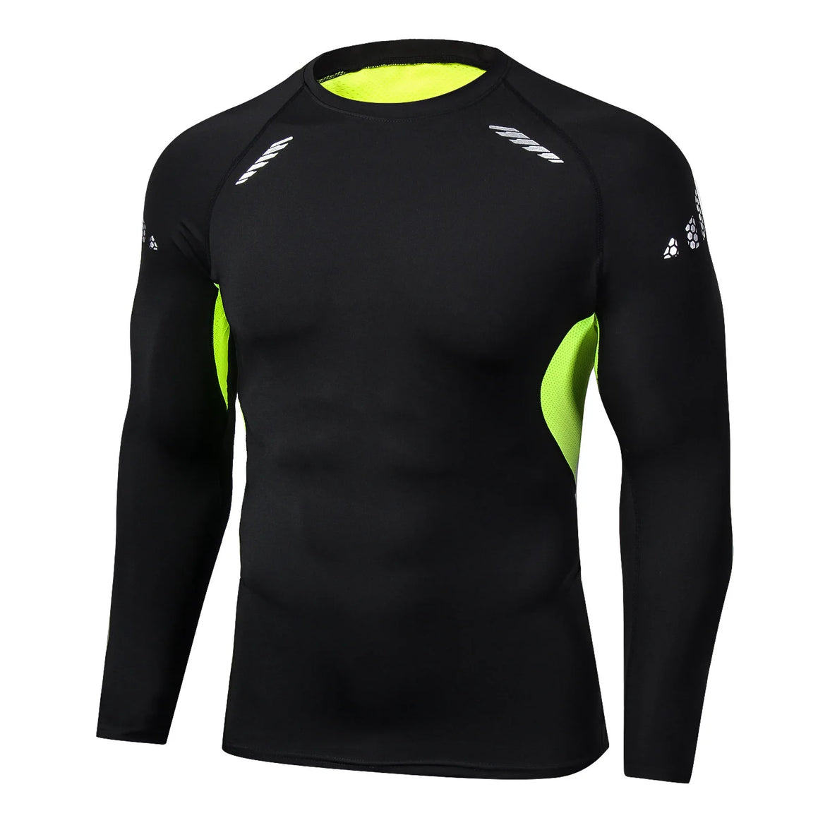 Athlete training in men’s gym compression shirt – true-to-size fit