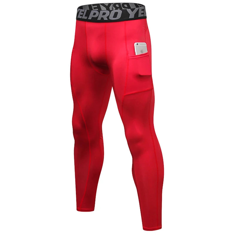 KHADGAR Compression Tights in red – stylish and functional activewear