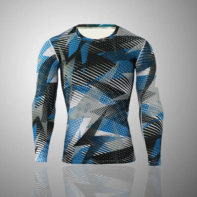 Camouflage Long Sleeve Compression T Shirt