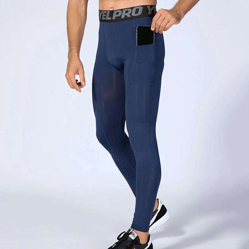 Unisex performance compression tights with snug, flexible fit