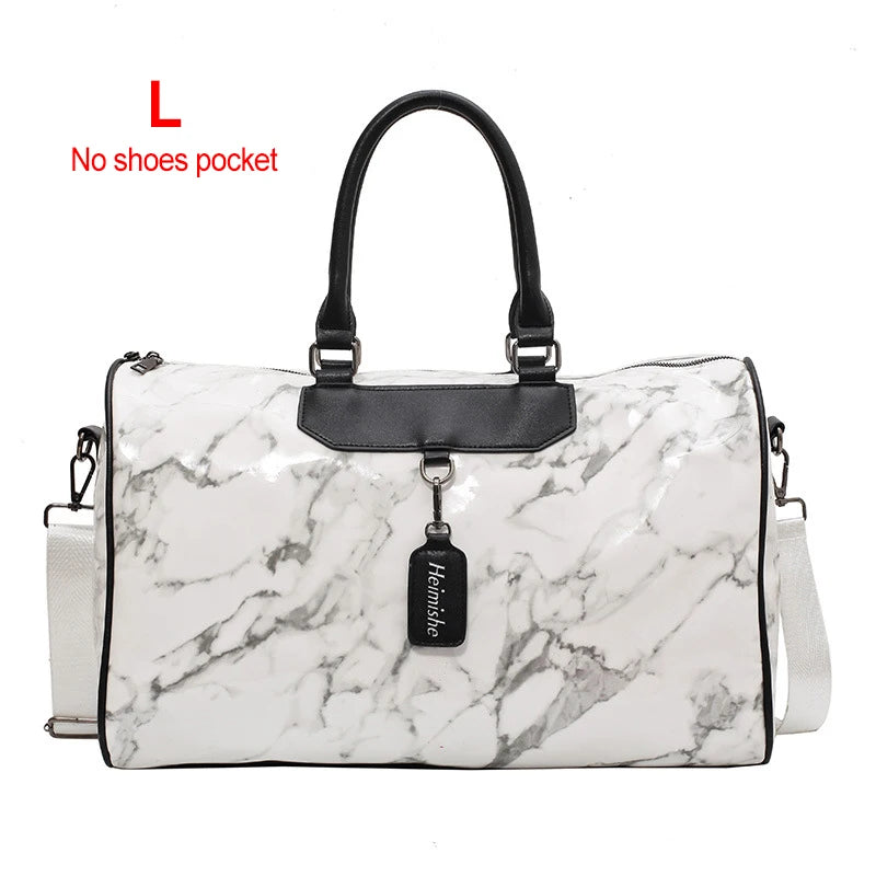 Classy Silver Gym Bag with Bag Tag