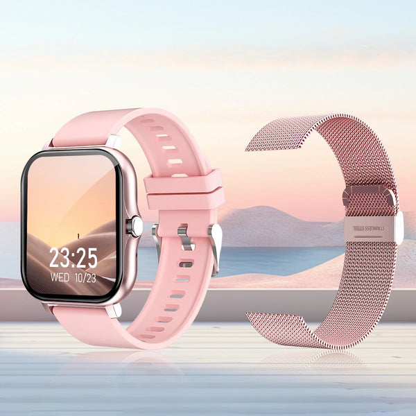 LOMAXFR Bluetooth Calling Smart Watch — Square TFT Fitness & Activity Tracker, Heart Rate & Sleep, 5-Day Battery (Not Waterproof)