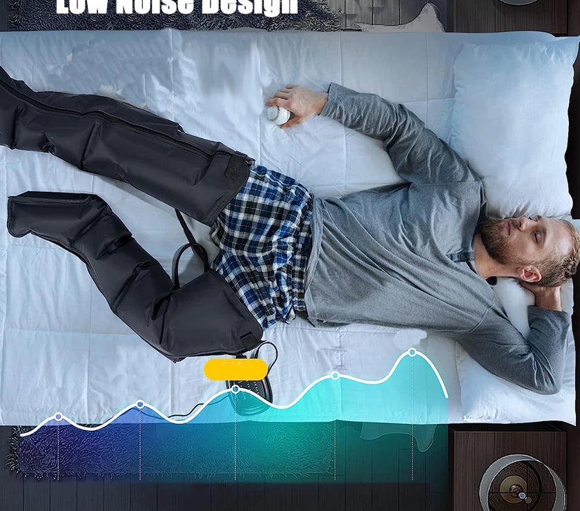 VamsLuna Cycling Compression Boots (Non-Electronic) — Leg Massage Sleeves, 3-Level Fit, 6 Configurations, CE Certified