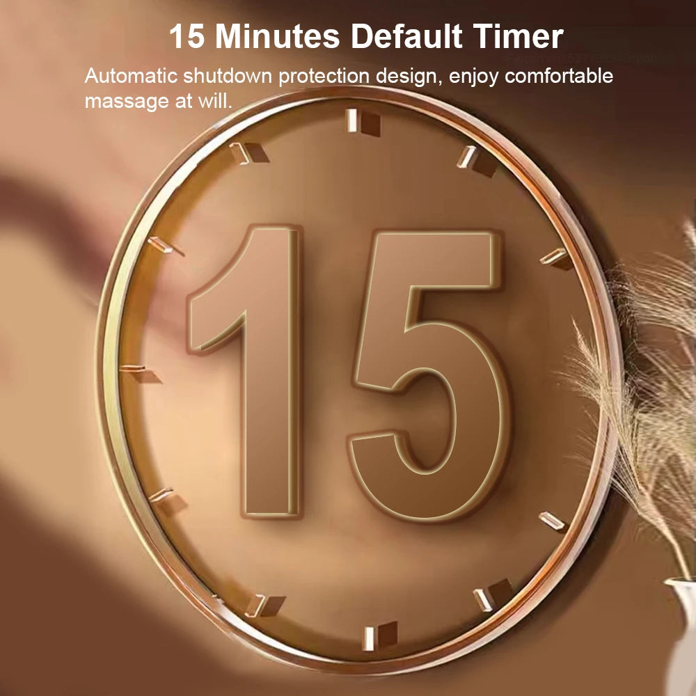 Gold clock face with number '15' on a brown background