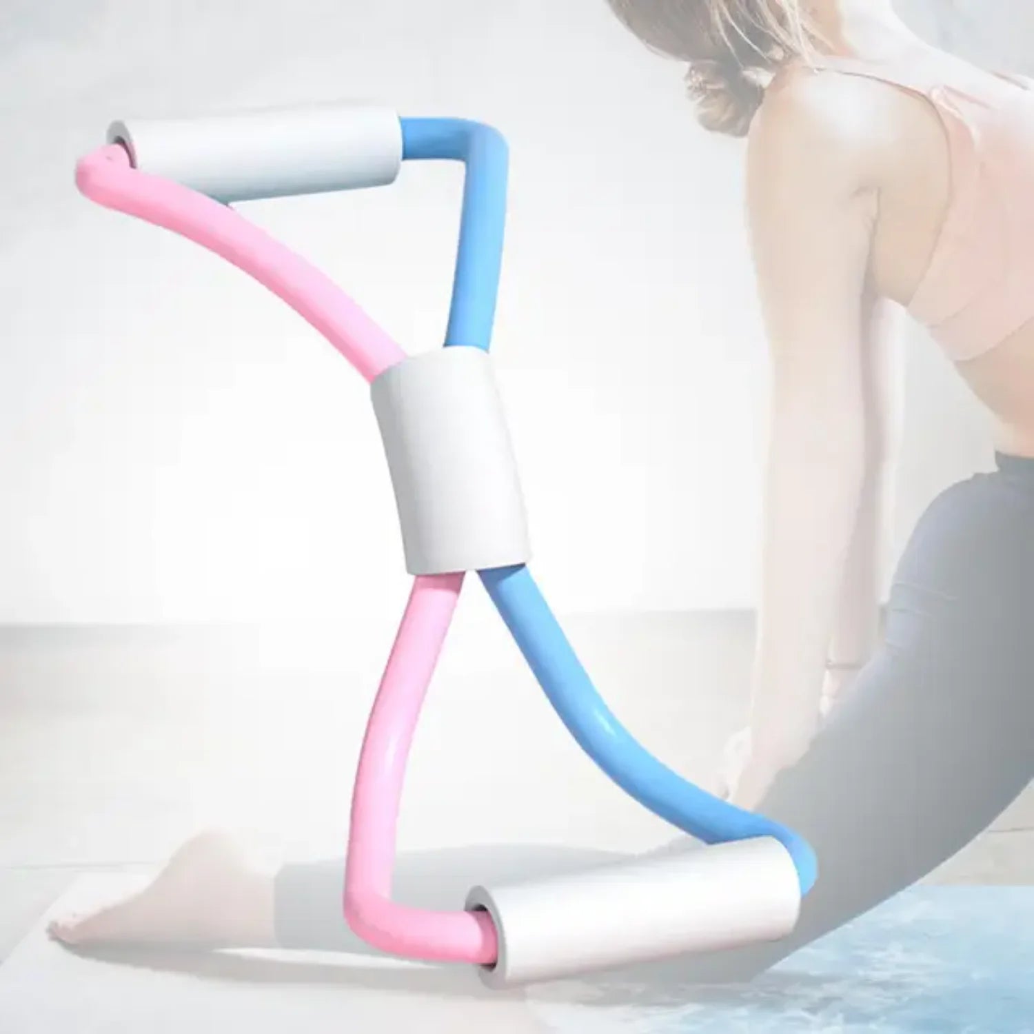 LISM 8-Shaped Stretch Fitness Band — Beauty Back & Shoulder Opener Yoga Resistance Rope for Women