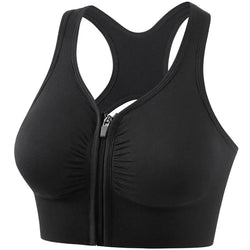 Front Zipper Seamless Sport Bra