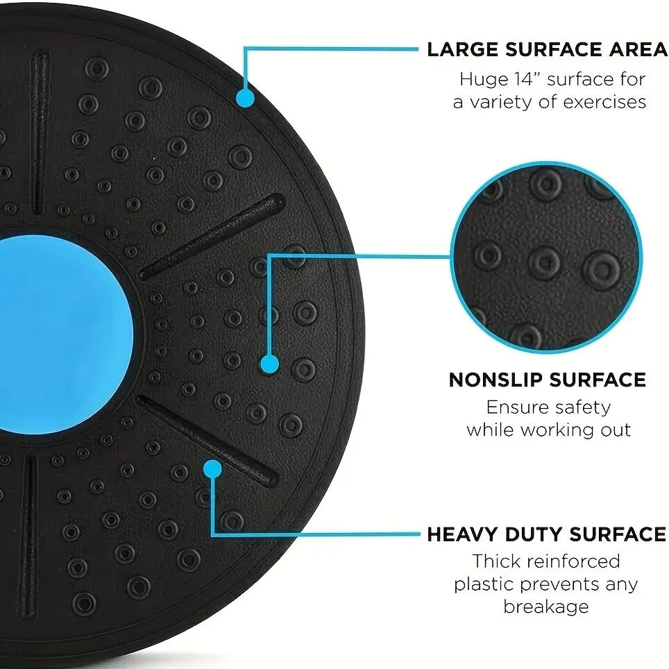 SpokenFitness Balance Board — Non-Slip Rubber Stability Trainer (Unisex) for Core & Balance