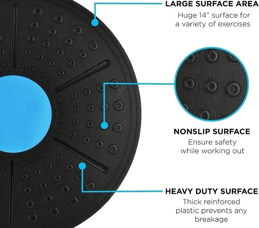 SpokenFitness Balance Board — Non-Slip Rubber Stability Trainer (Unisex) for Core & Balance