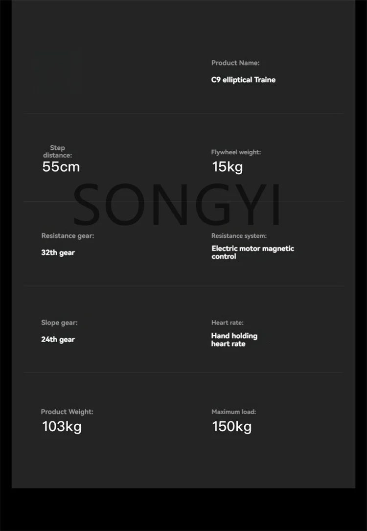 Elliptical machine smart home gym space walker silent stepper sports equipment