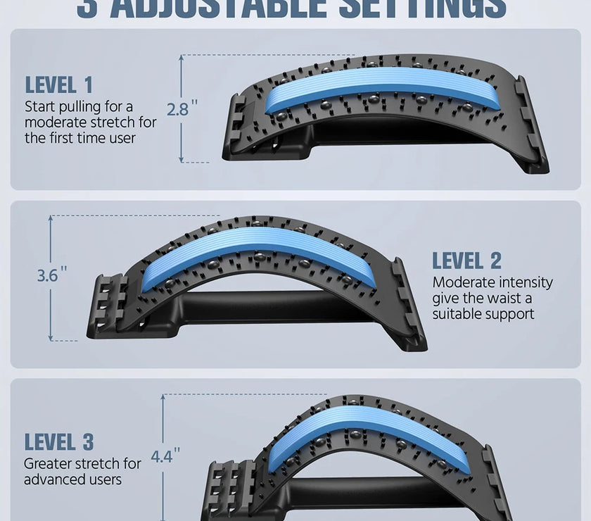 Magnetotherapy Multi-Level & Adjustable Back  Stretcher