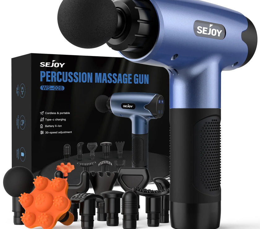 Sejoy 30 speeds Massage Gun Percussion Massager Fascia Gun Deep Tissue Muscle Vibrating Relax