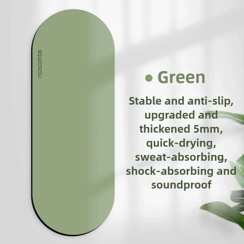 Green shock absorber with text on a white background