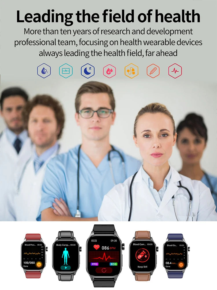 Blood Pressure Monitoring Bluetooth Smart Watch