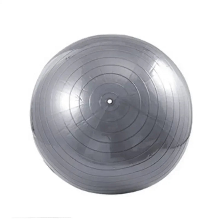 Gray exercise ball on a white background