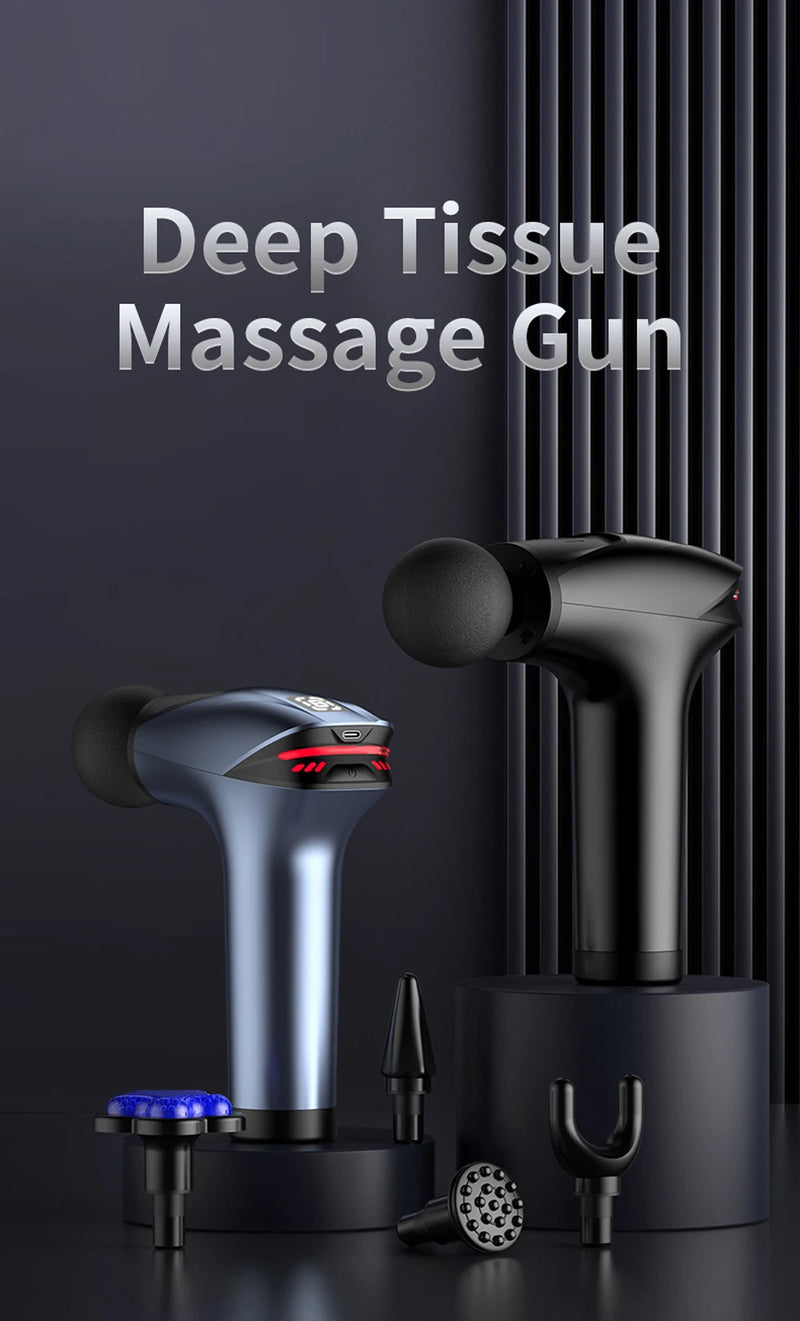 Portable Cold Compress Electric Percussion Massage Gun for Body Neck Back Leg Deep Tissue Muscle Relaxation Fascia Gun