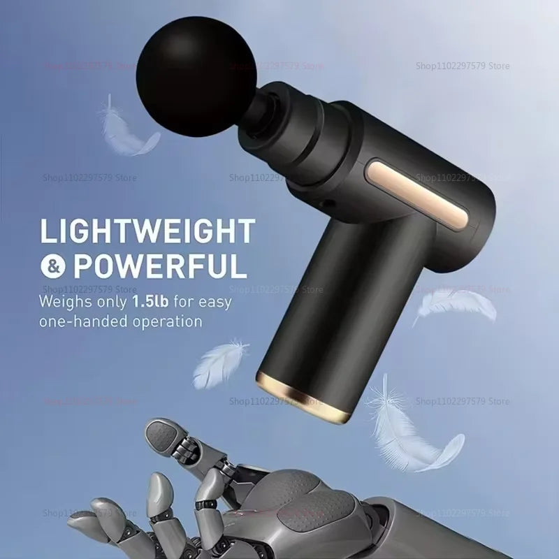 Electric Percussion Massage Gun for Deep Tissue Muscle Relaxation Fatigue Relief Body Neck Back Shoulder Fitness Tool