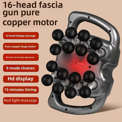 Deep Tissue Percussion Massage Gun for Muscle Recovery, 9-Speed Rechargeable Handheld Massager for Pain Relief in Back, Neck