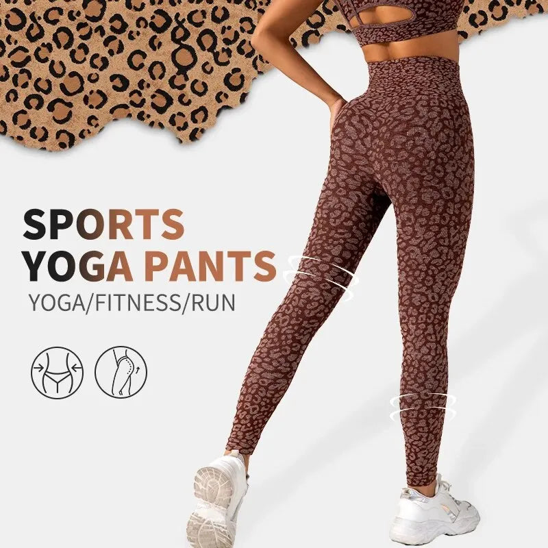 Leopard Print Seamless Yoga Leggings