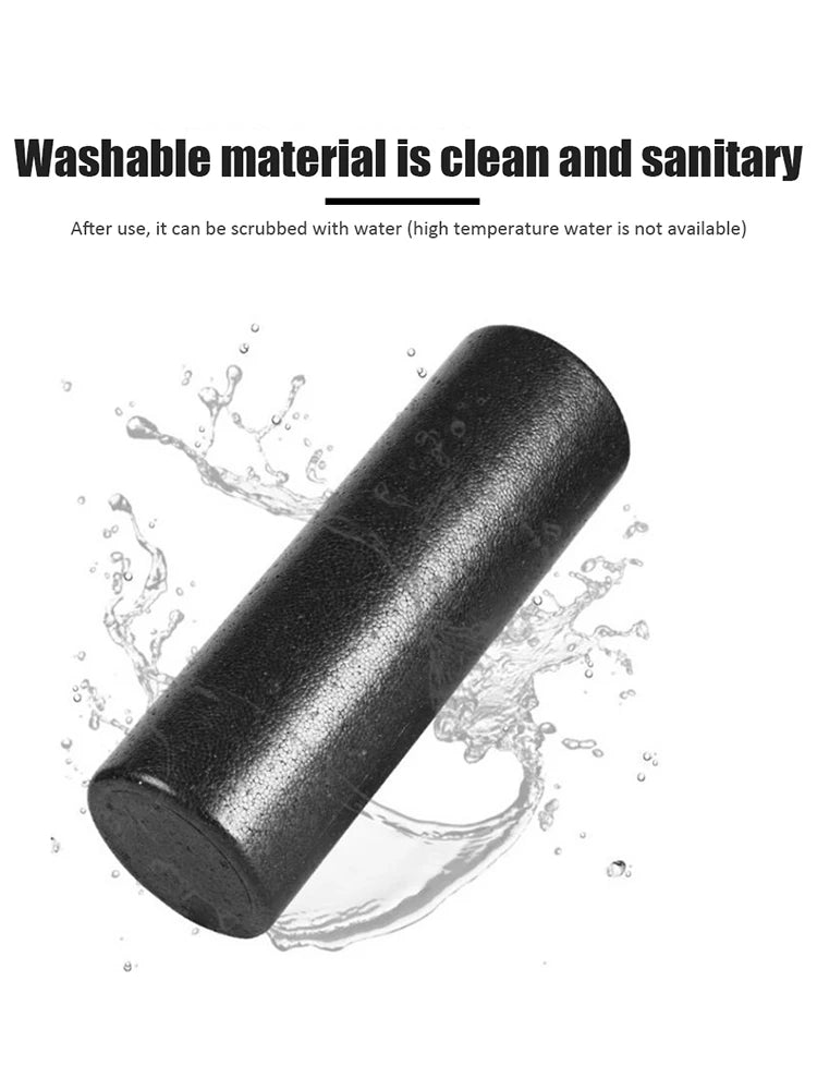 Black cylindrical object with water splashes on a white background