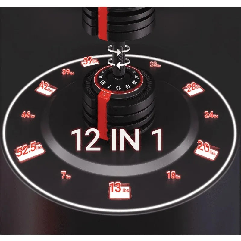 Close-up of a mechanical device with '12 IN 1' text on a black background