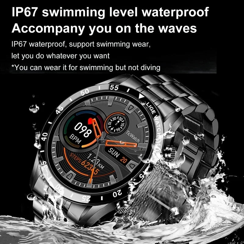 LIGE Smartwatch with Bluetooth Calling – 1.85” HD Screen & 100+ Activity Modes