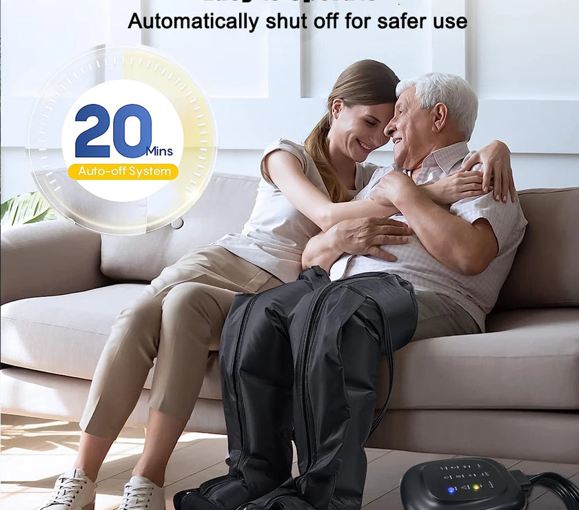 VamsLuna Cycling Compression Boots (Non-Electronic) — Leg Massage Sleeves, 3-Level Fit, 6 Configurations, CE Certified