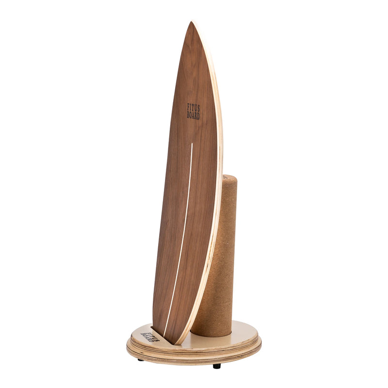 FITUSBOARD Natural Walnut Balance Board — Professional Core Training & Stability Trainer