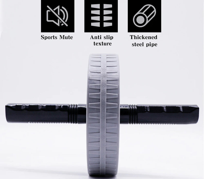 Ab roller with features labeled on a white background