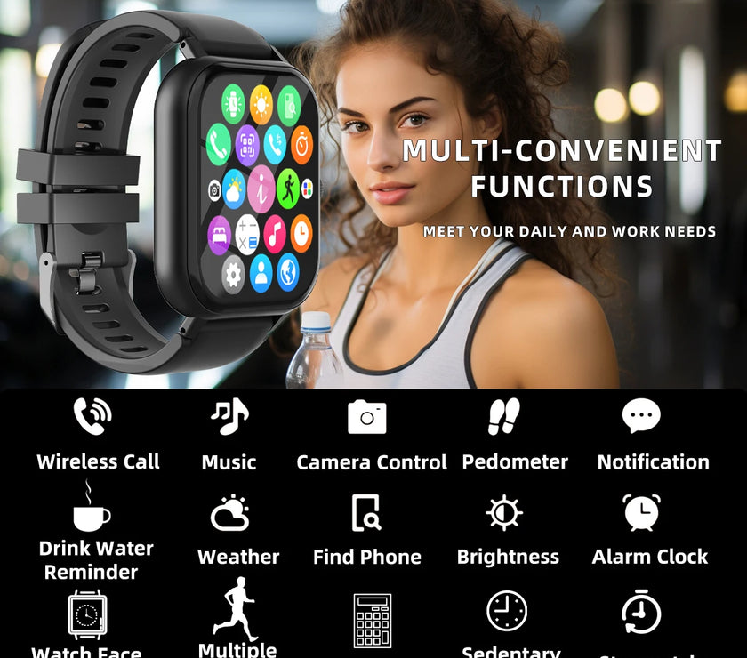 Steel Band Smart Watch with Fitness Tracker