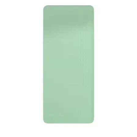 Rectangular green mat on a white background