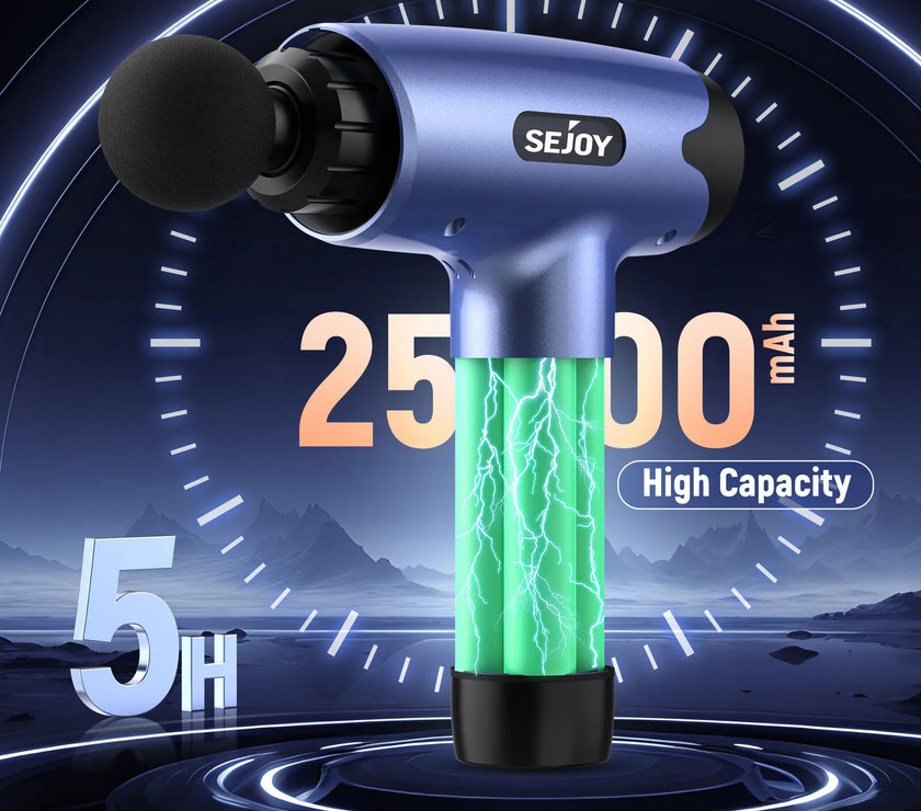 Sejoy 30 speeds Massage Gun Percussion Massager Fascia Gun Deep Tissue Muscle Vibrating Relax